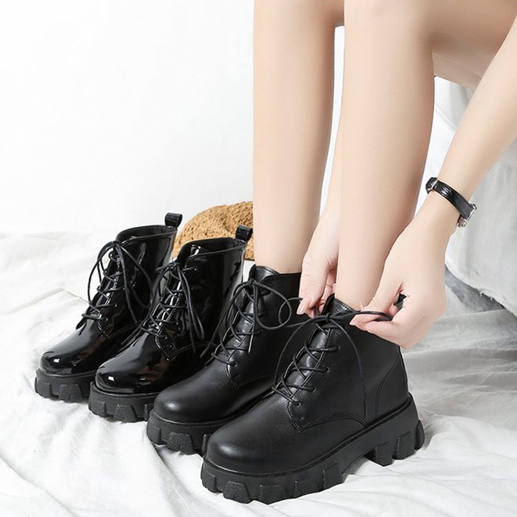 Sepatu Boots Wanita Import Premium Kasual Fashion Shoes ST045