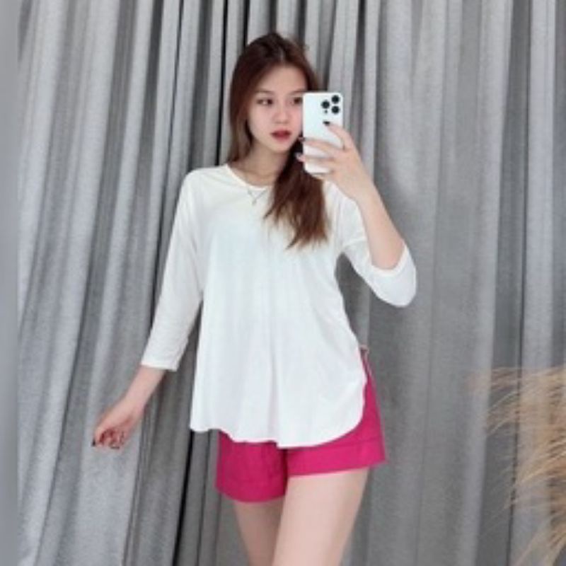 KODE AA Baju Wanita Korean Style/Baju Polos Wanita/Kaos Polos Wanita Korean Style/Kaos Belah Wanita/