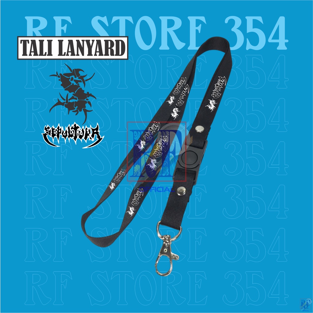 

TALI LANYARD BAND SEPULTURA BAND METAL ROCK PUNK | GANTUNGAN HP ID CARD NAME TAG | TALI LEHER | ORING