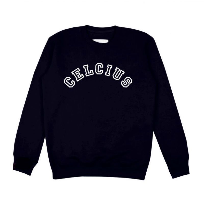 celcius crewneck hitam terbaru jaket pria & wanita