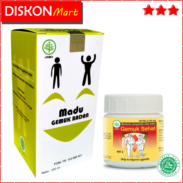 PAKET MURAH OBAT GEMUK BADAN DEWASA PRIA WANITA BPOM : MADU GEMUK BADAN & PIL GEMUK SEHAT BOROBUDUR