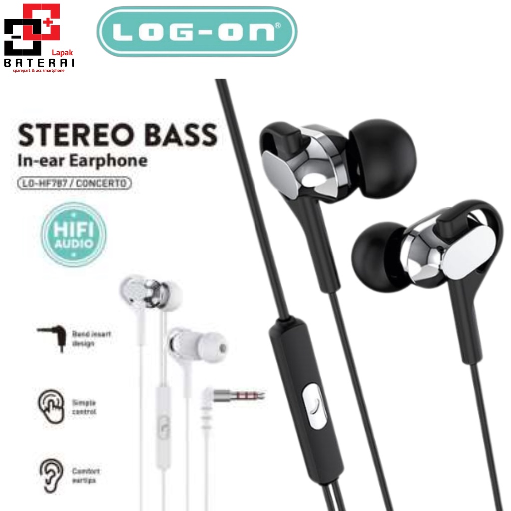 LOG - ON HF787 CONCERTO Earphone Stereo BASS | Handsfree Handset