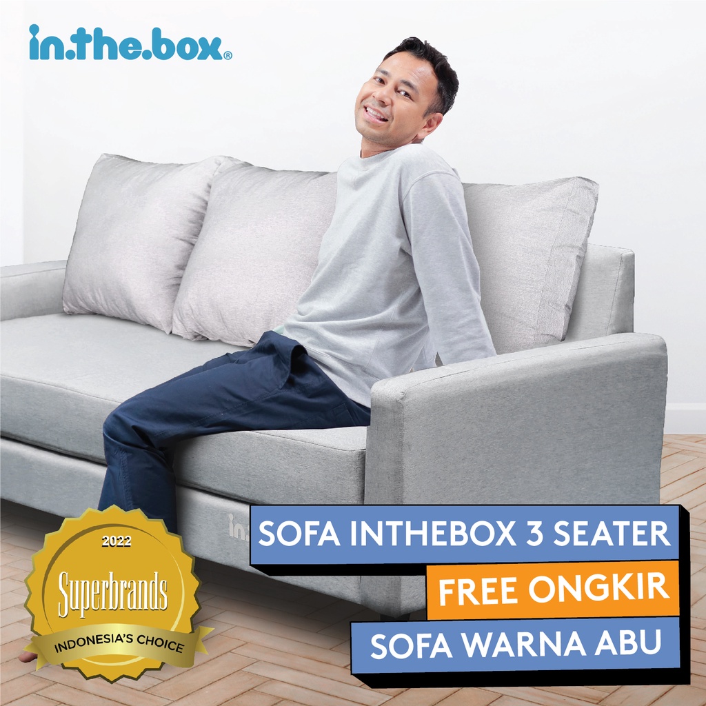 Sofa 3 Seater Minimalis INTHEBOX (Kursi Tamu Modern 3 Dudukan)
