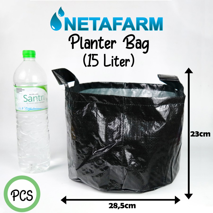 Planter Bag 15Liter Hitam Kantong Pot Tanaman - pcs