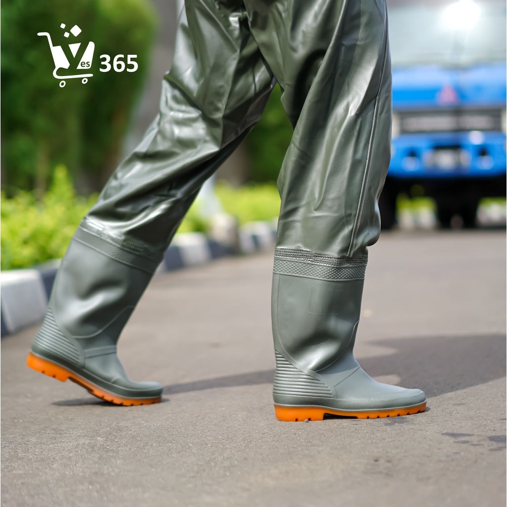Set Baju Sepatu Boots  Full Body Satu Badan Sepatu Sawah Nelayan Petani Kuat Dan Tebal Anti Air