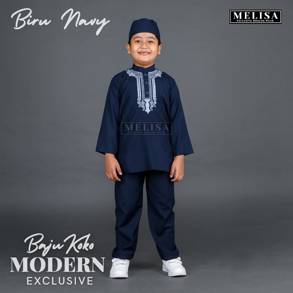 baju koko anak setelan pakistan anak bahan poli katun warna putih bersih size 4 5 6 7 8 9