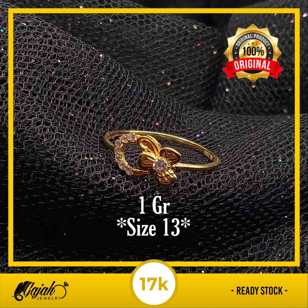 Cincin Emas 17K - 1 gr Kadar 750 - 4456