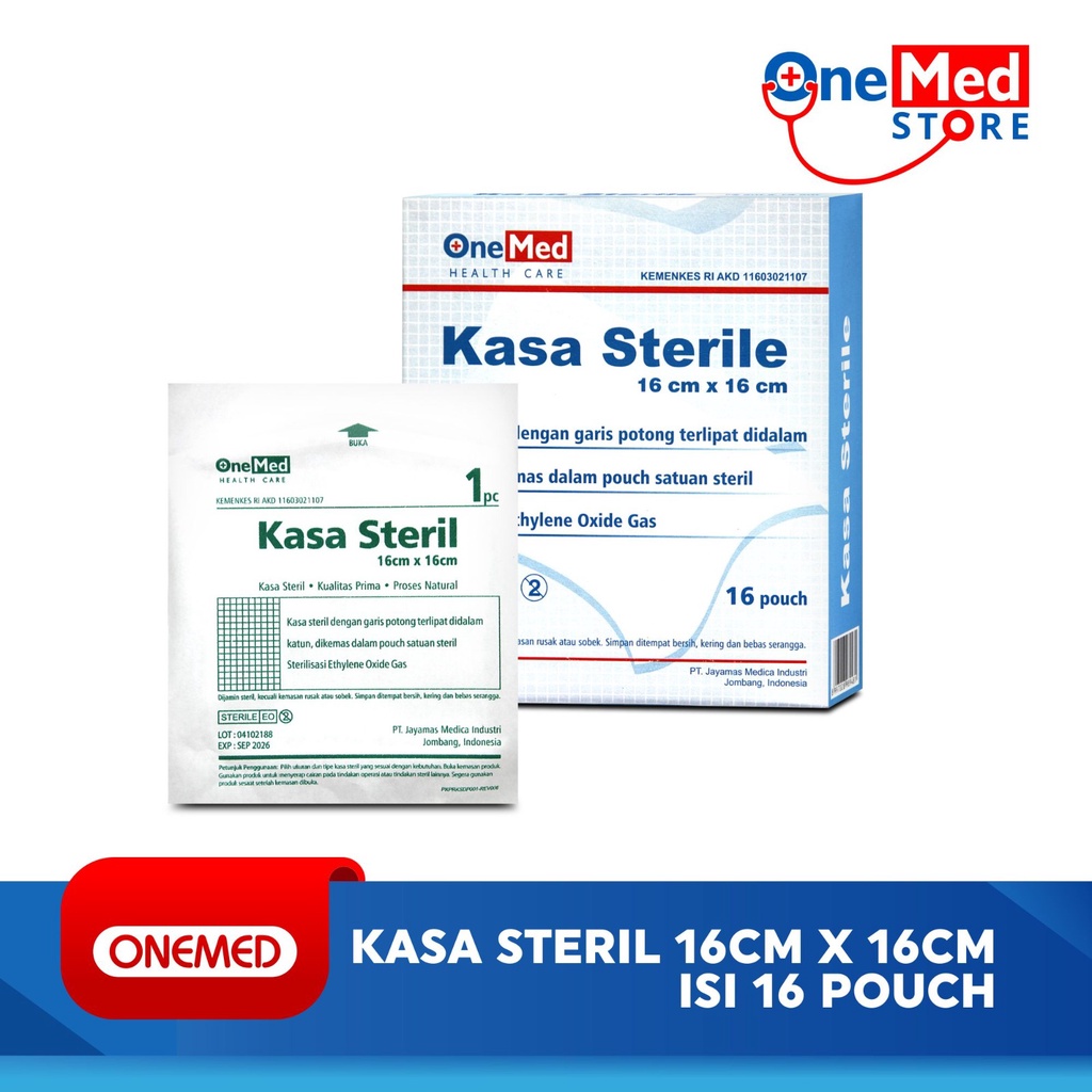 Kasa Steril OneMed 16x16cm box isi16 - KS B16 OJ