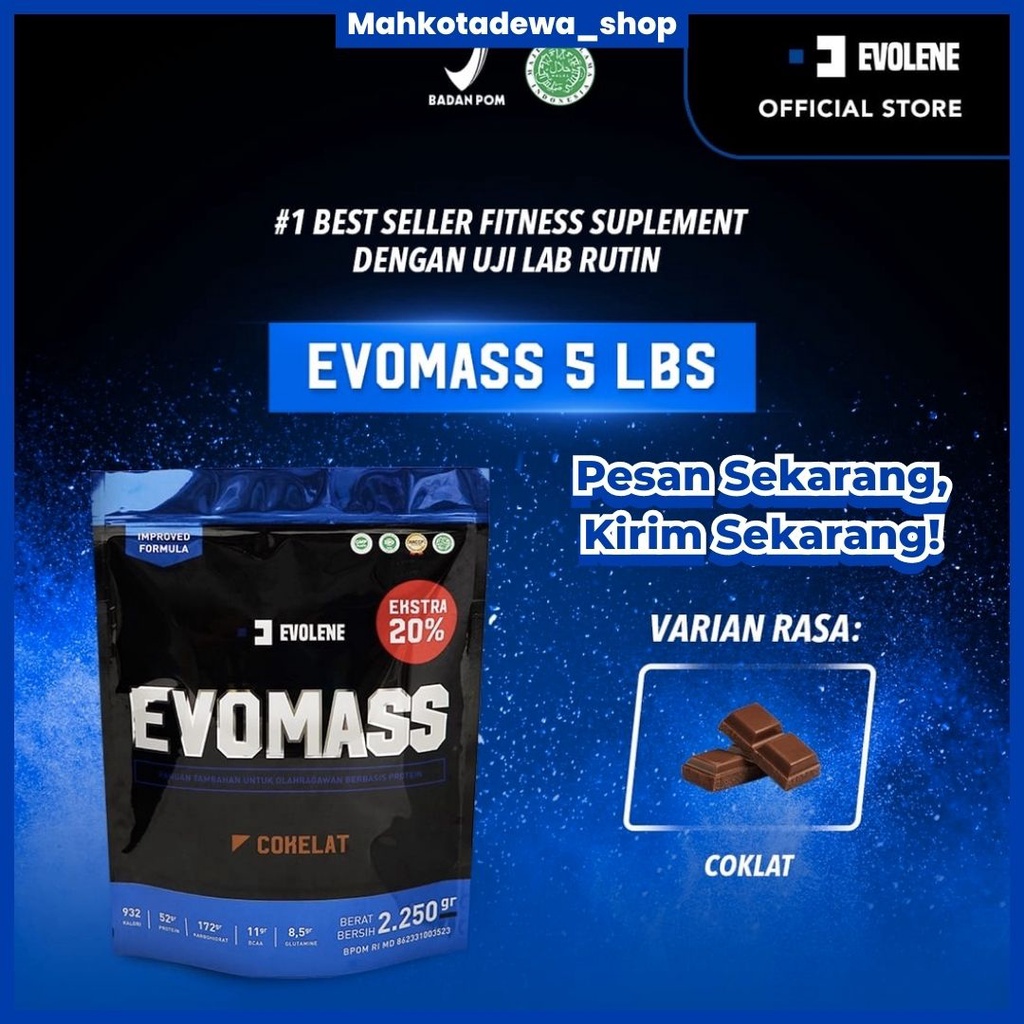 EVOLENE EVOMASS 2,2kg (5lbs) BPOM & HALAL