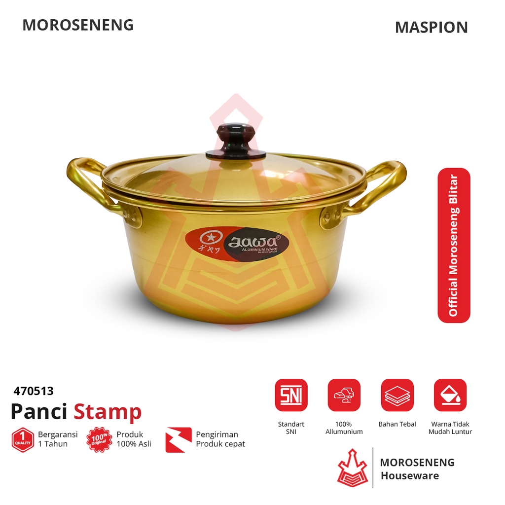 Panci Masak Emas Stamp Maspion Korea Tebal