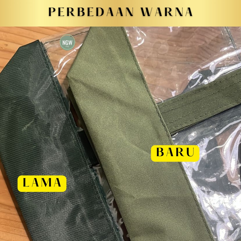 Tas pvc ARMY hijau 25 x 35 x 10 ready stock