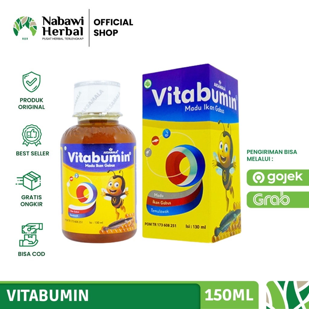 

Vitabumin Madu Ikan Gabus Temulawak Aksamala ASLI