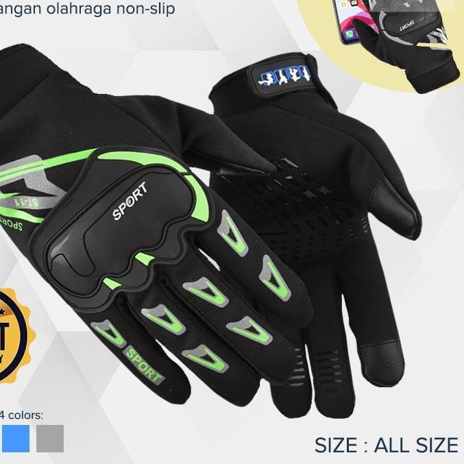 ۞ Sarung Tangan Sport Full Finger / Sarung Tangan Motor Full Finger ALL SIZE ☛
