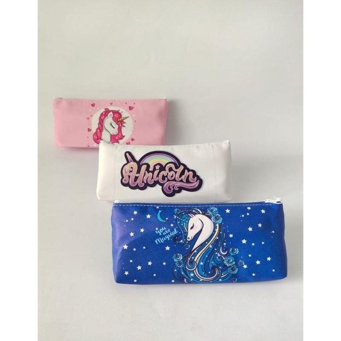 

siap kirim] Kotak Pensil Unicorn / Pencil Case / Tempat Pensil Lucu / Pouch Pencil