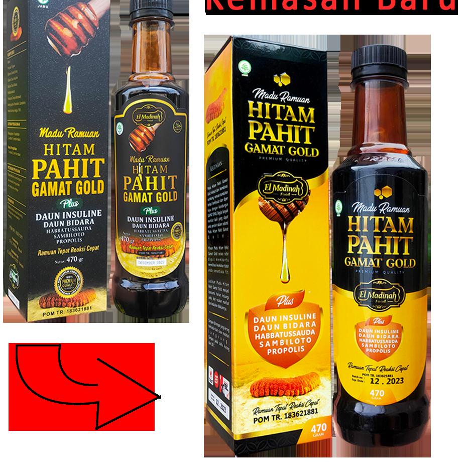 

Terlaris Madu Ramuah Hitam Pahit Gamat Gold - El Madinah 470gr serbuuu !