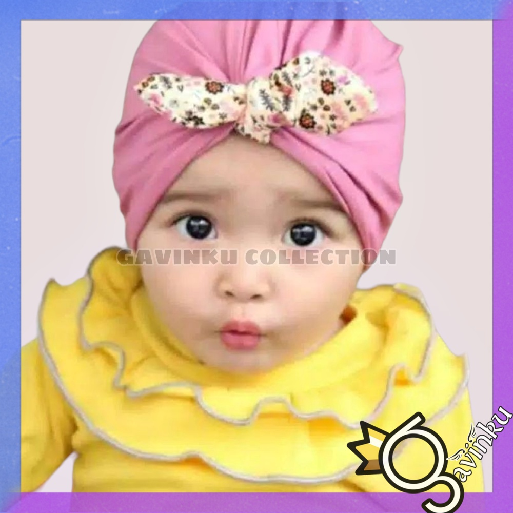 Turban Bayi Perempuan Pita Kupu Kupu Bunga Simpul Knot Newborn Anak Umur 0 1 2 3 4 5 6 7 8 9 10 11 12 Bulan Usia Tahun Lucu Terbaru Jilbab Instan Busa