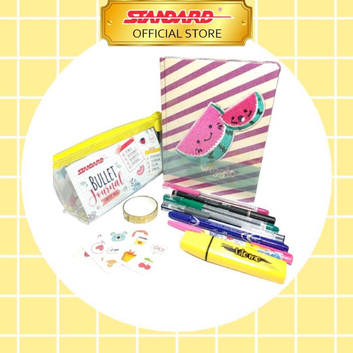 

PAKET NOTEBOOK CANVAS - WATERMELON + PENCIL CASE MIX SERIES