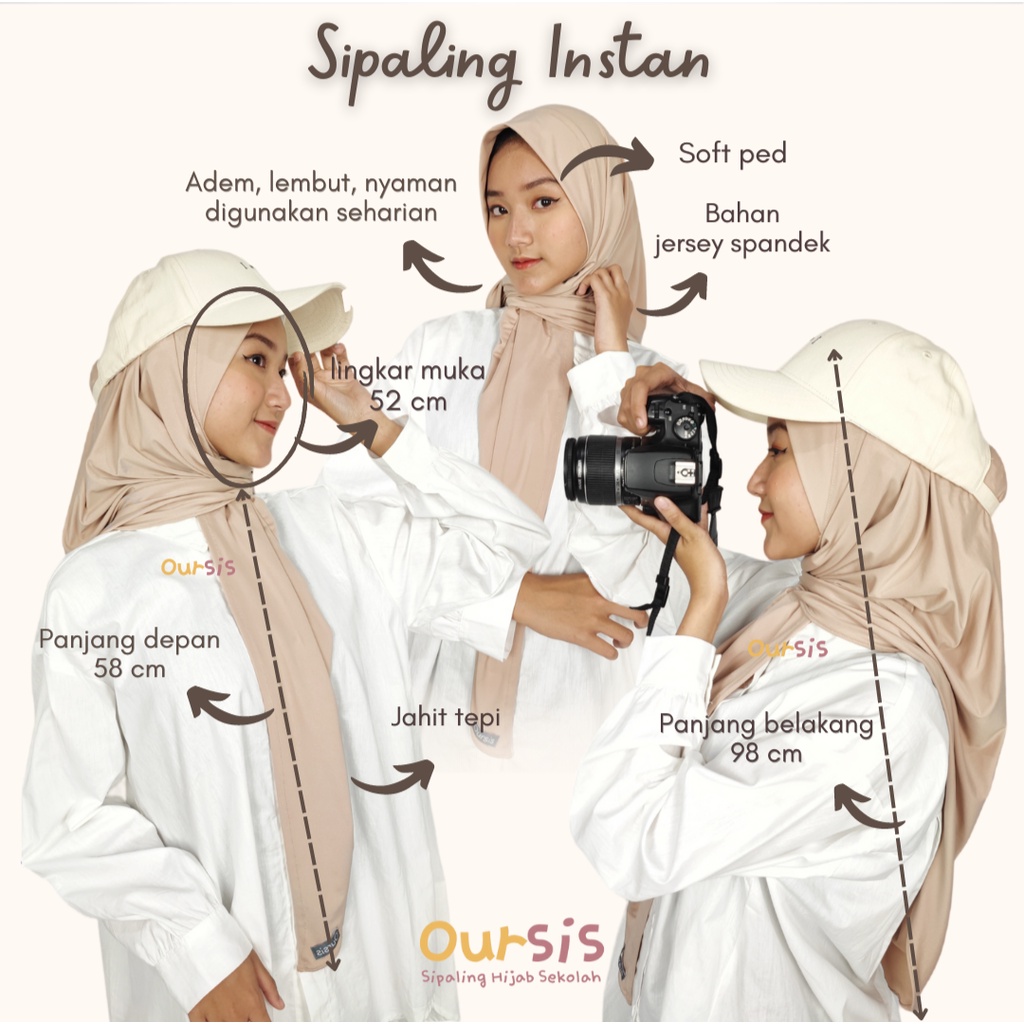 ᴏᴜʀꜱɪꜱ Jilbab Sekolah Segitiga Instan SiPALING INSTAN