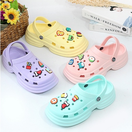 Sandal Porto 3046L - Sandal Selop Jibbitz Wanita Sandal Jelly Ringan