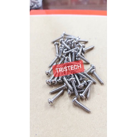 taping screw stainless 8 x 1 m4x25 skrup bulat plus PH pan head pan philip head screw 8x1 sekrup skr