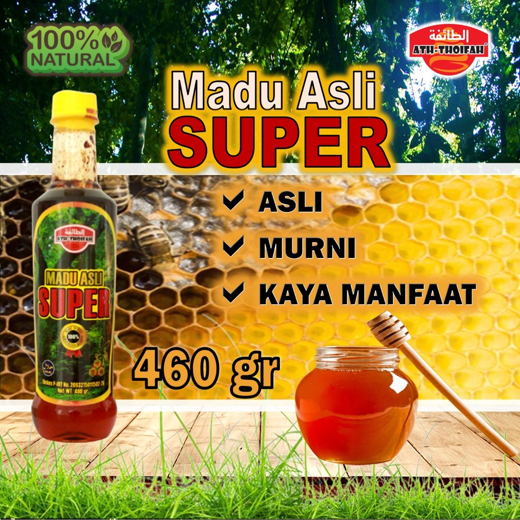 

Madu Asli Super Ath-thoifah Madu Hutan Super 460 Gram Natural Honey