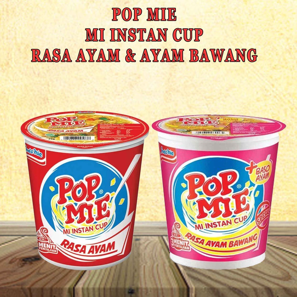 POP MIE RASA AYAM BAWANG/RASA AYAM 75g