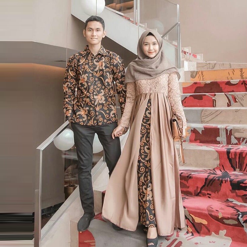 Maura Couple - Sania Ruffle Batik Couple ori Ndoro jowi DNT Garansi Termurah Shopee - Couple SARWENDAH