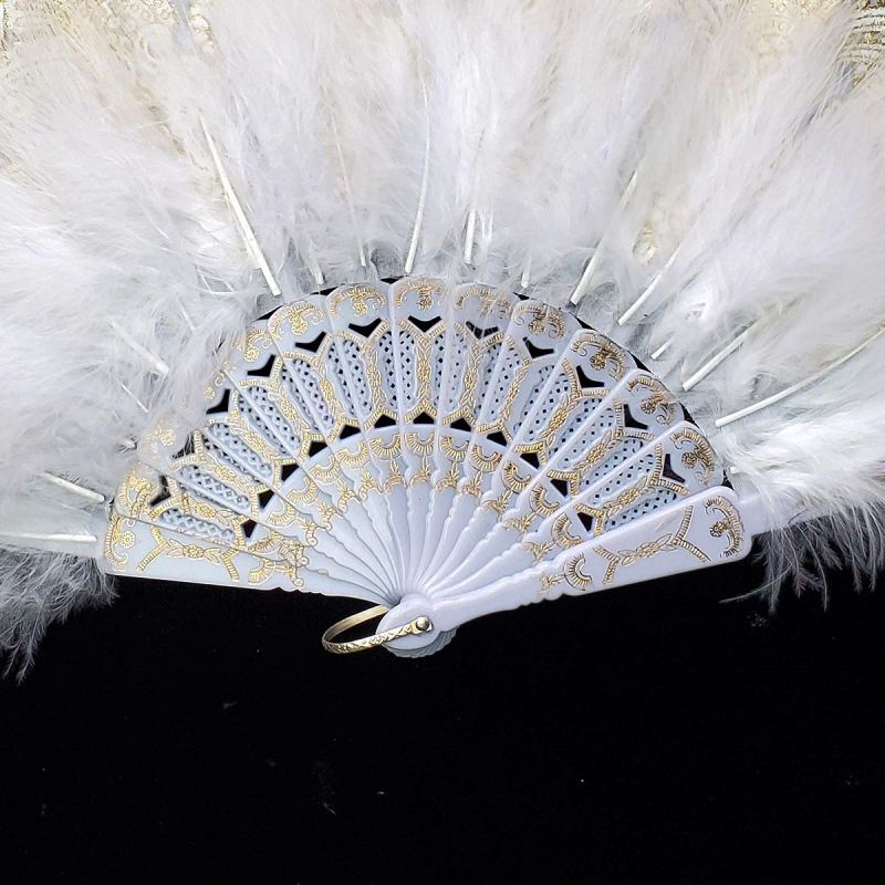 Lolita Kipas Lipat Bulu Gaya Gothic Bahan Lace Bulu Untuk Properti Foto Dekorasi Pesta Pernikahan