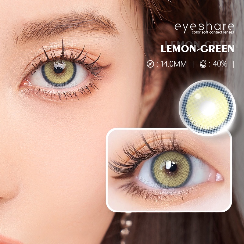 【COD】2022NEW LEMON SOFTLENS  Gray Soft Colored Contact lens lady Yearly Use Ensa Mata Soflen Mata Brightsoftlens Soflens Mata Kore Normal Softlens