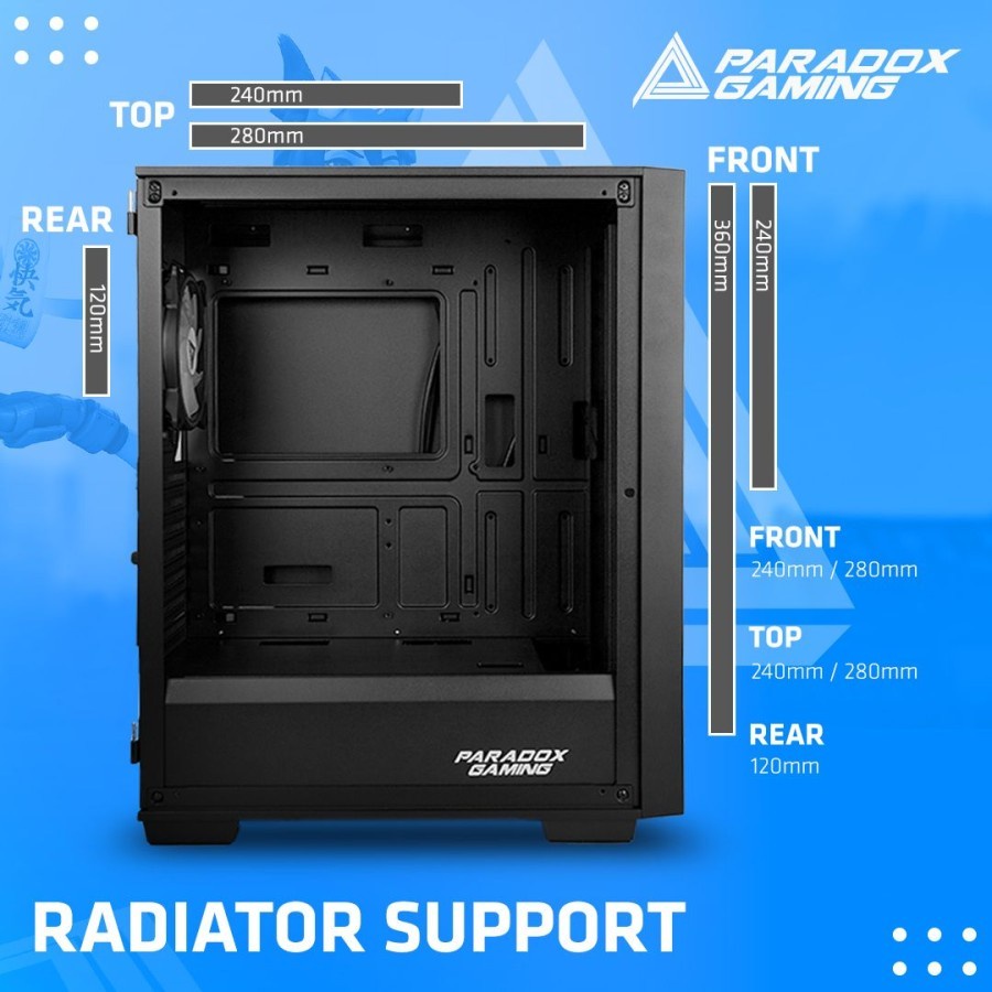 Paradox Tytos Casing Komputer Gaming ATX Included 1 Fan