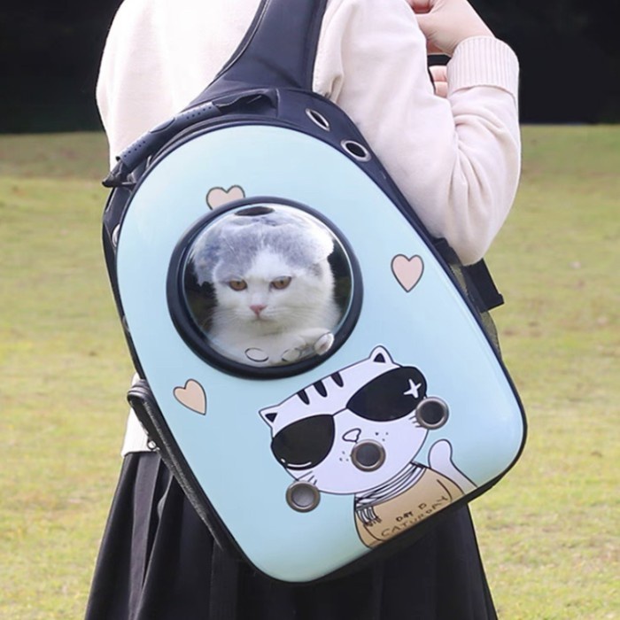 tas ransel astronot motif / rancel kucing bentuk astronot motif