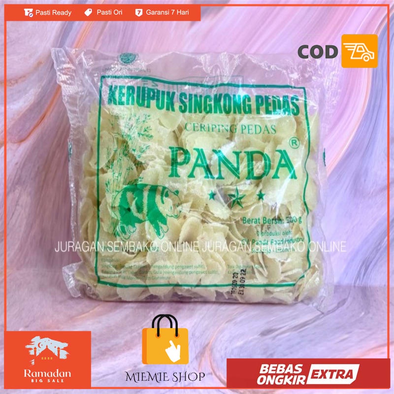 

PANDA kerupuk SINGKONG PEDAS 500gr / ceriping pedas mentah murah