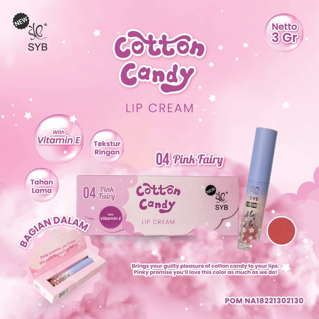 NEW SYB LIP CREAM COTTON CANDY