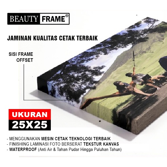 FOTO BOX FRAMELESS 3D | UKURAN 25X25CM