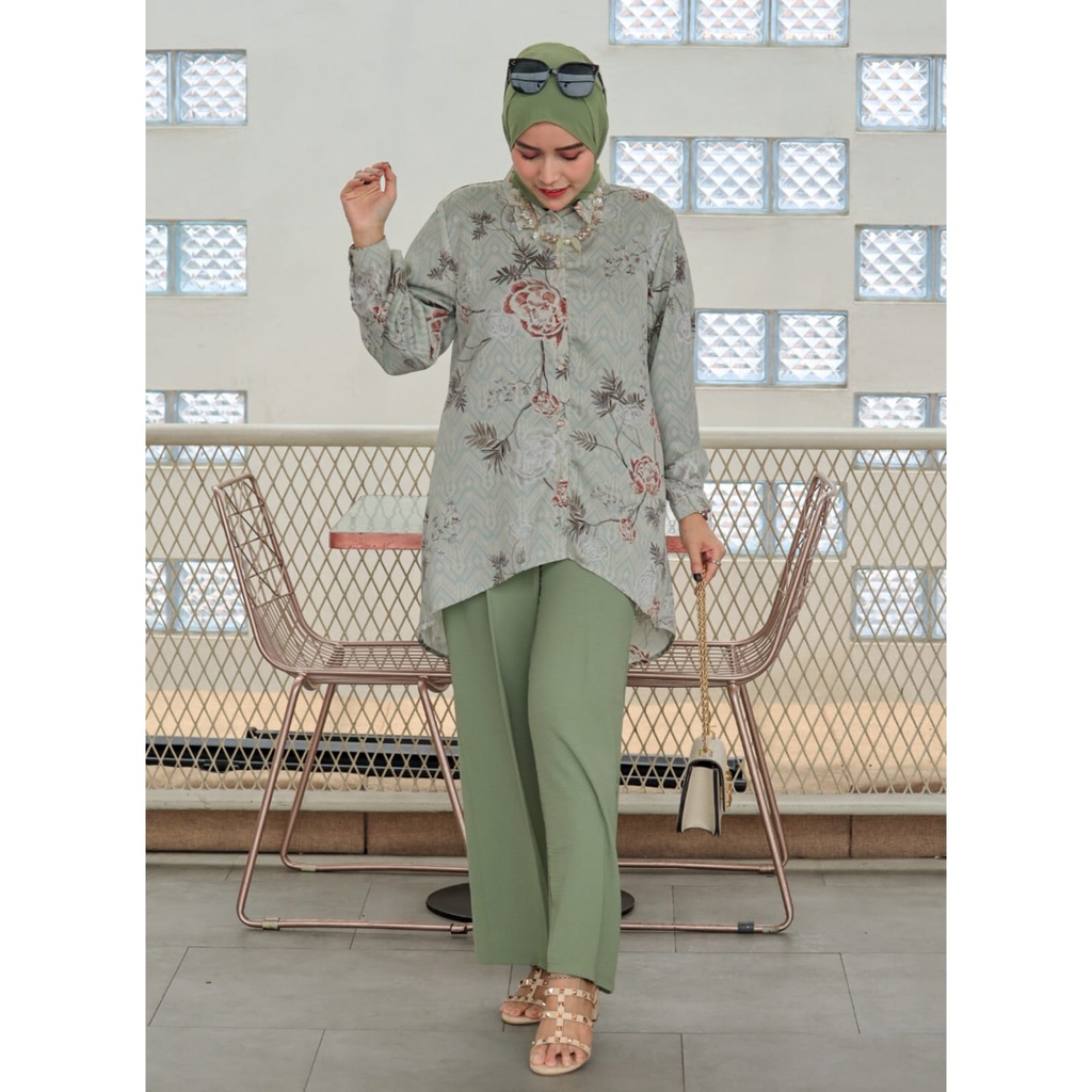 Mmaayra - Laras Set | Oneset setela tunik kulot fashion wanita muslim baju wanita setelan kekinian l