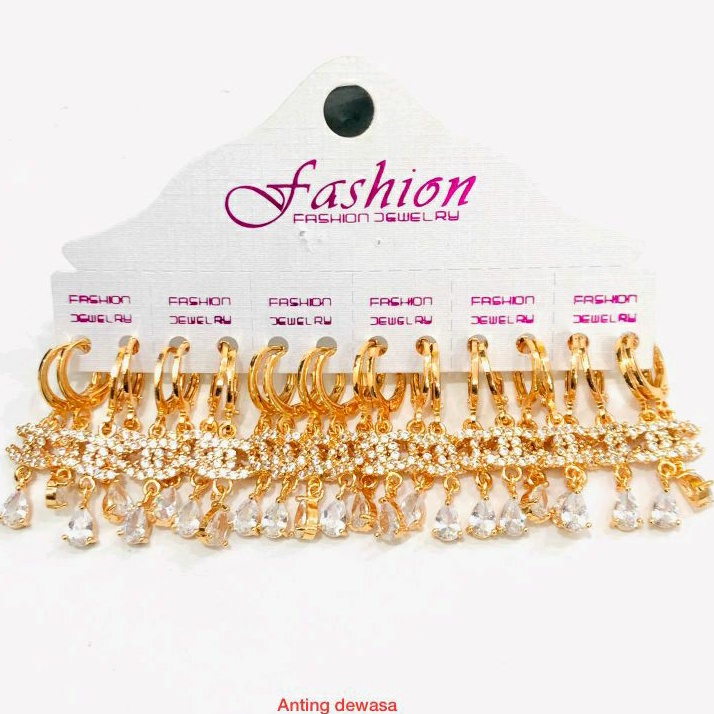 Anting jepit xuping liontin wanita