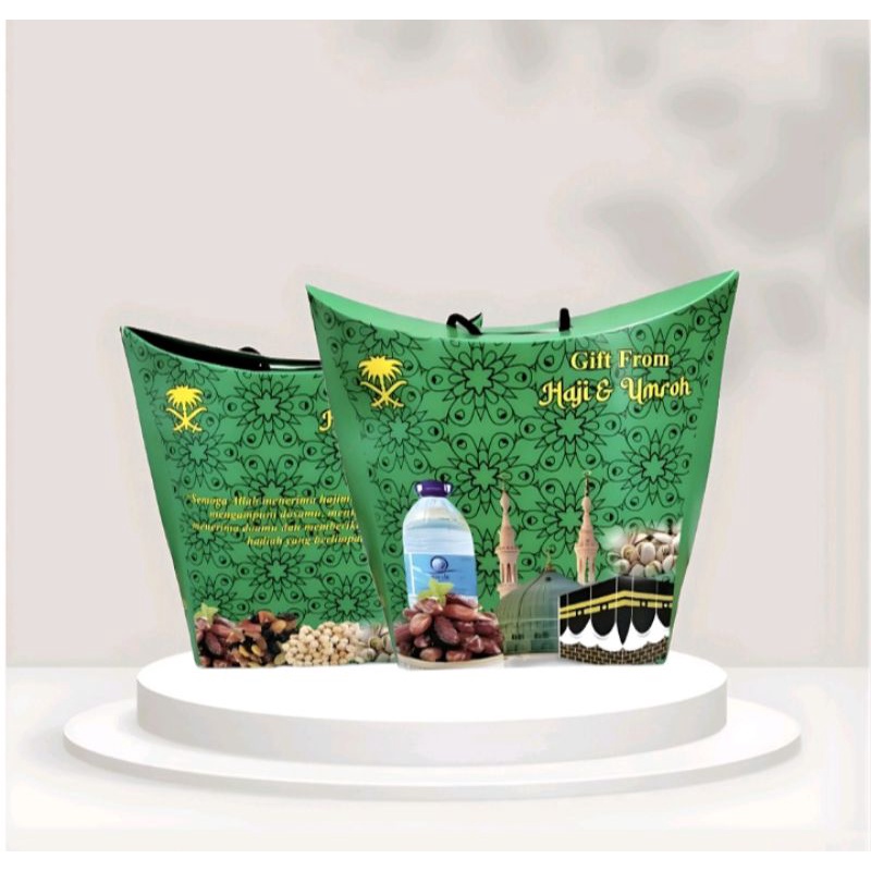 

iDk90 dus paper bag dus Tali dus teng - teng dus oleh - oleh haji & umrah 1pak (50pcs)