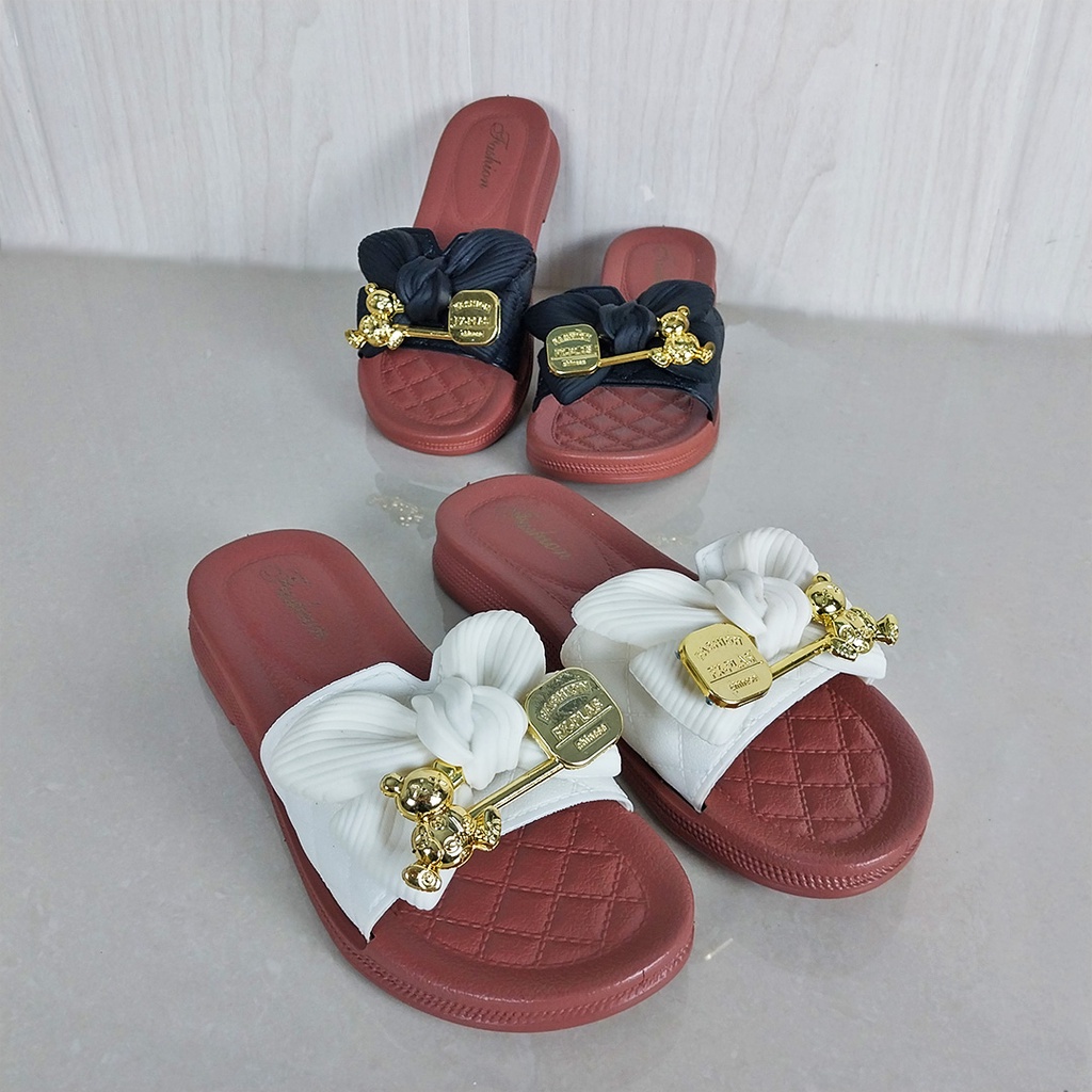 AND / COD / Sandal Slip On Wanita Import / Sendal Slop Perempuan Murah / Sandal Selop Wanita Kasual Sendal Pita SPT-55