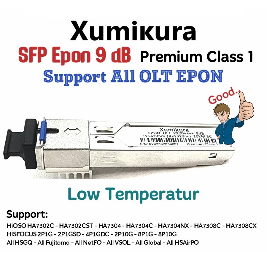 SFP Epon 9dB Xumikura [ Support Hioso 2 Port ]