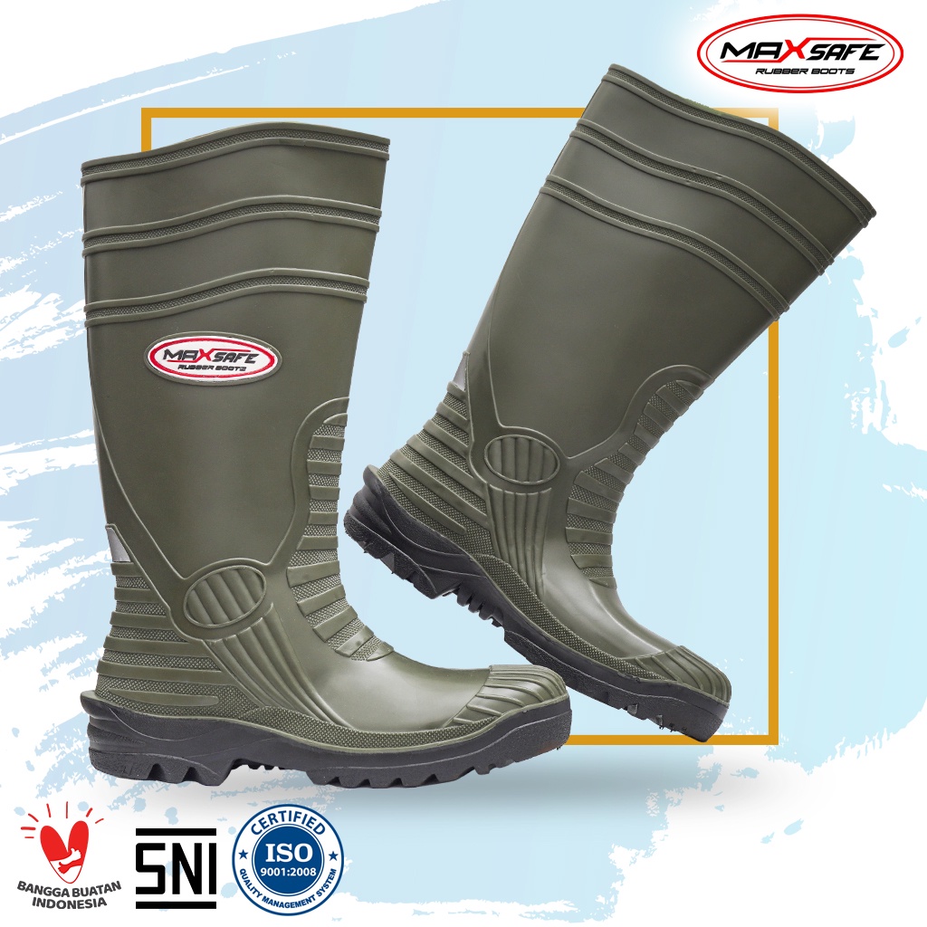 Sepatu Boot Toyobo &amp; MaxSafe Safety Hijau