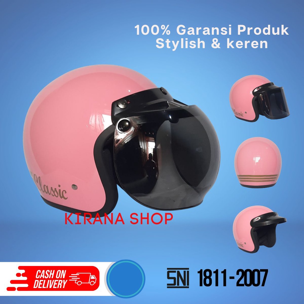 Helm Bogo Dewasa | Helm Bogo Classic Warna Pink