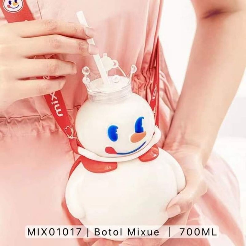 Botol Minum Thumbler MIXUE Snow King 700ml/ BOTOL MINUM MIXUE WANG DENGAN TALI 700ML/ Botol Minum Mixue / Tumblr Minum Mixue / Tumblr Snow King Mixue Tali 700ML