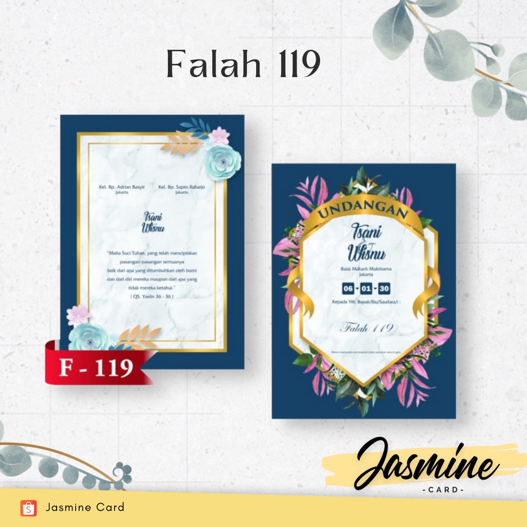 BLANGKO UNDANGAN PERNIKAHAN TERMURAH FALAH 119