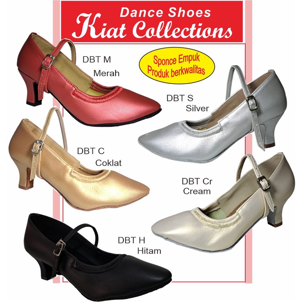 Sepatu Dansa Tango Salsa Pesta Latin Dance Shoes Tari Ballroom (DBT New)