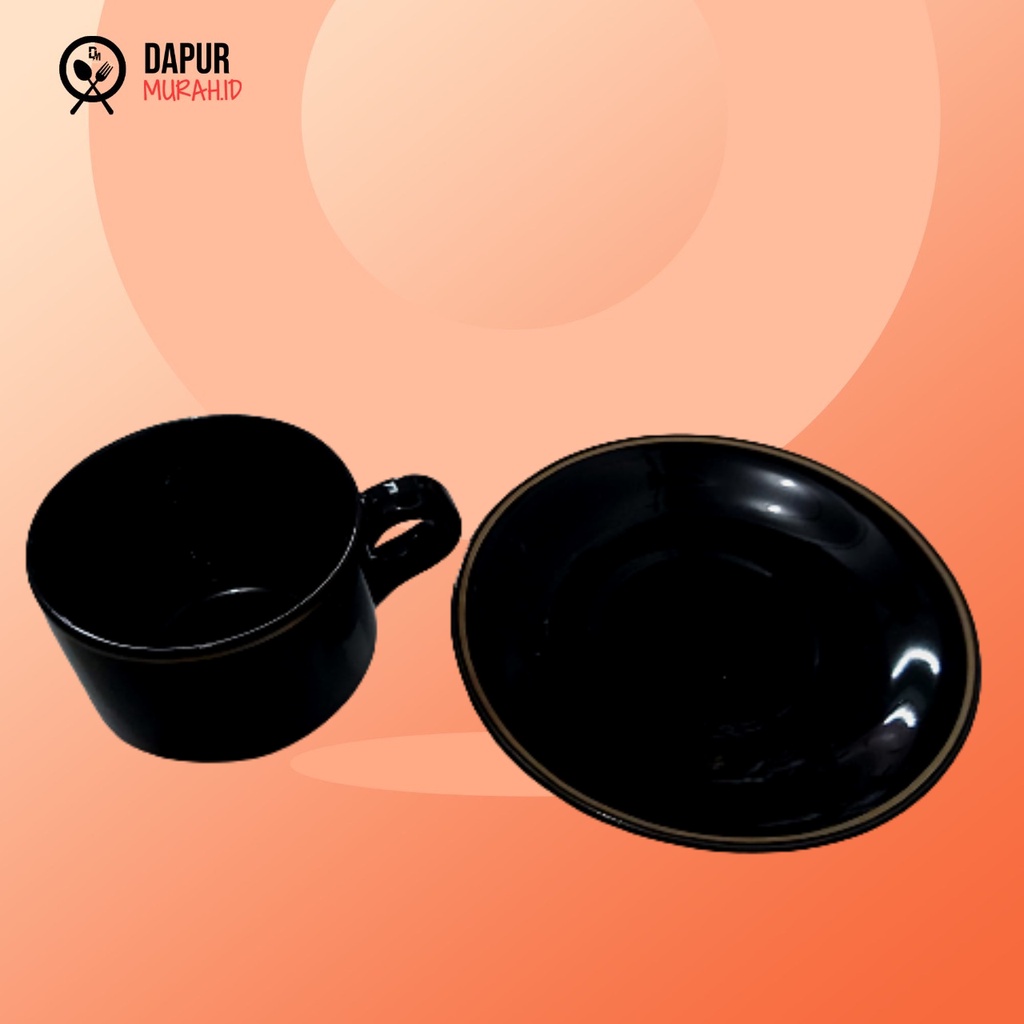 DM - Set Cangkir Lepek Saucer 8.1 SW Listmas 12PCS