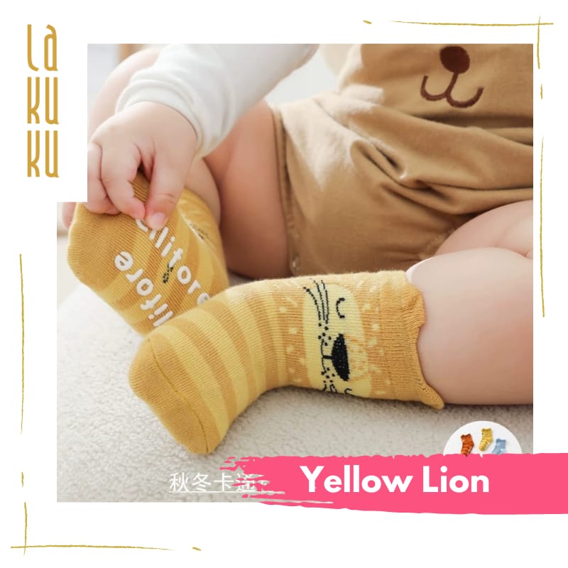 Kaos Kaki Anak Bayi - Kaus kaki Panjang Baby Socks animal cotton anti slip