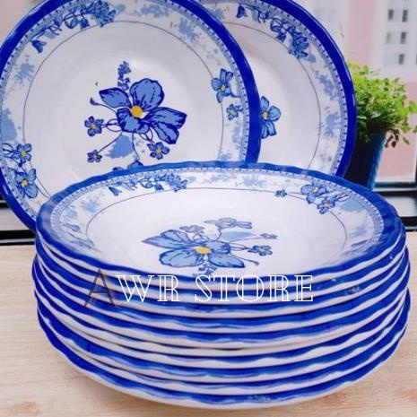 ✬ PROMO 1 LUSIN PIRING MAKAN MELAMIN MOTIF KELUARAN TERBARU ❀