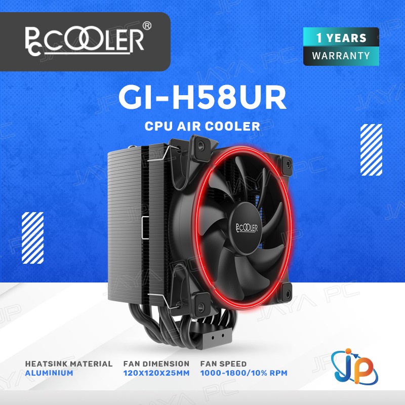 PCCOOLER GI-H58UR - Tower CPU Air Cooler Fan
