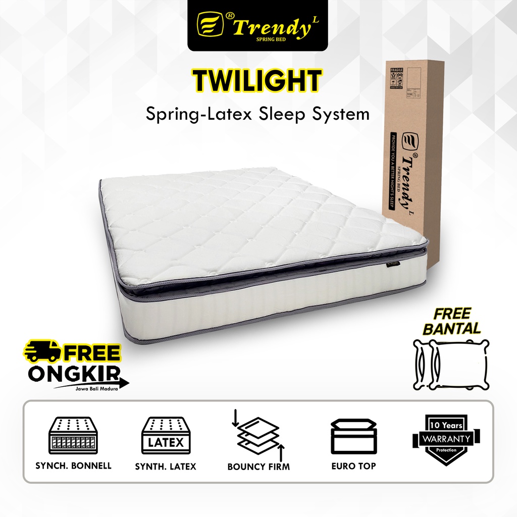 Trendy Twilight Spring Latex - Kasur Spring Bed Latex - Vacuum Press Roll - Mattress Dalam Box