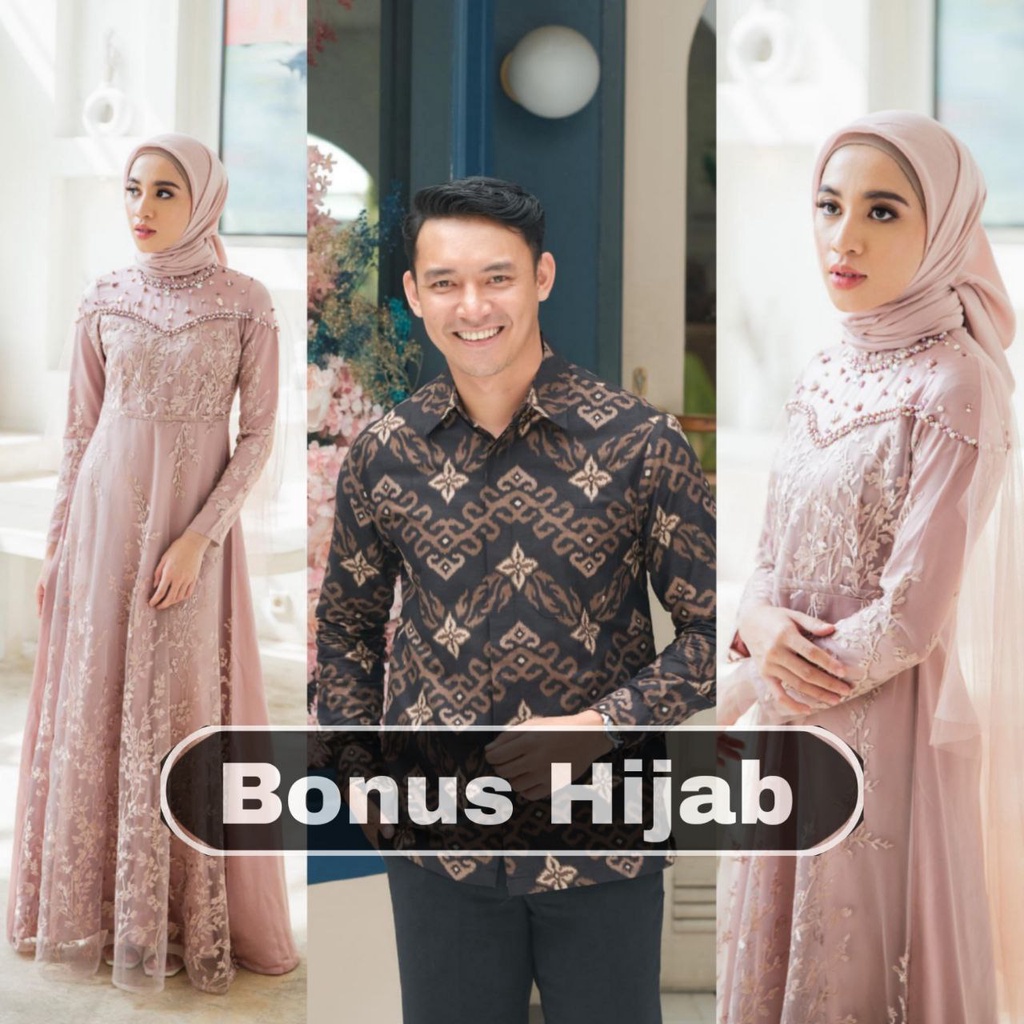 (ADA JUMBO) NAMIRA DRESS COUPLE KEMEJA BATIK | DRESS TERBARU DRESS LEBARAN BAJU PESTA